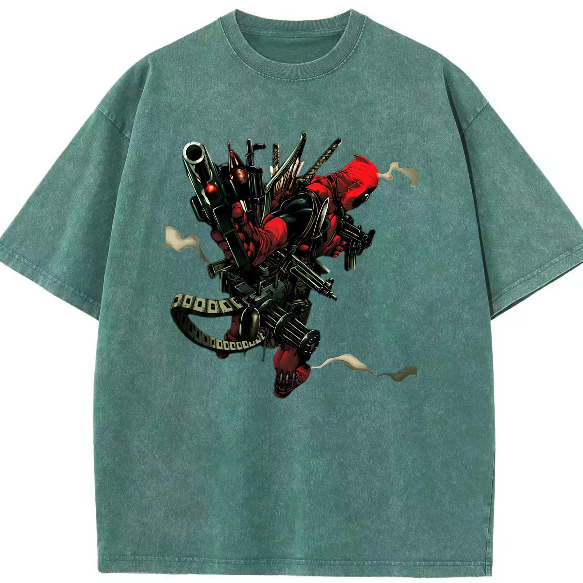 （画像用） Deadpool デッドプール 綿100% ヴィンテージ風 半袖Tシャツ（フロントプリント）